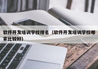 软件开发培训学校排名（软件开发培训学校哪家比较好）