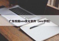 广东校园seo优化软件（seo学校）