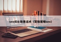 seo优化销售话术（营销策略seo）