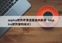 aspice软件开发流程业内薪资（aspice软件架构设计）