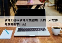 软件工程vr软件开发是做什么的（vr软件开发需要学什么）