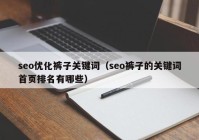 seo优化裤子关键词（seo裤子的关键词首页排名有哪些）