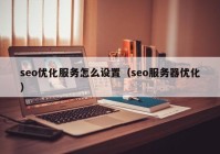 seo优化服务怎么设置（seo服务器优化）